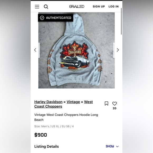 Y2K West Coast Choppers Longbeach Hoodie - Picture 8 of 8